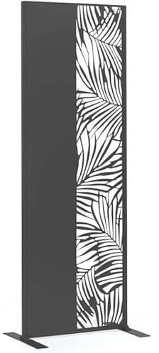 IDMarket - Panneau décoratif Universel 150 x 50 CM Palm Gris Semi ajouré sur Le côté