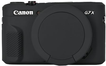 Easy Hood Kameratasche für Canon PowerShot G7X Mark II, G7X2 Kamera Hülle mit Objektivdeckel Leichte Weiche Schutzhülle Reise Camera Case, Schwarz