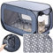 Briwooody Faltbare Hundebox mit Matte und Innenfutter, wasserdicht, tragbar, Autositz, Reisebox für Haustiere, für drinnen und draußen, Katzenbett-Kollektion, 94 cm, Grau