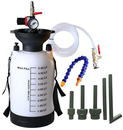Okiyakusama 5L Pneumatic Transmission Fluid Pump Quick and Efficient Pneumatic Pneumatic Fluid Extractor Oil Extractor Atf Refill System, with Adapters
