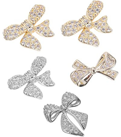 Healeved 5 Piezas Taladro De Joyería De Uñas Joyas De Arte De Uñas Lentejuelas De Uñas Etiqueta Engomada Del Clavo Clavos Tridimensionales Uñas Pegatinas Gemas De Uñas Cristal Súper Flash