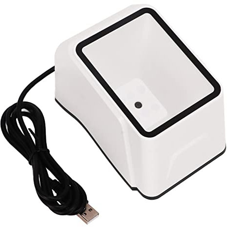 Barcode-Scanner, 1D-2D-Ultra-Dekodierungsfähigkeit, Desktop-Platzierung, ABS-Material, USB-Schnittstelle, Summeralarm, Automatischer Scan, für Mobiles Bezahlen