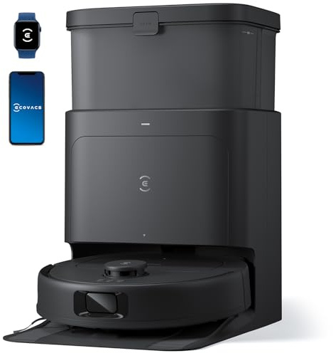 ECOVACS DEEBOT N30 PRO OMNI Robot Vacuum and Mop, 10000Pa Suction, TruEdge Adaptive Edge Mopping, ZeroTangle 2.0 Technology,140℉ Hot Water Mop Washing, Hot Air-Drying, Self-Emptying, Auto-lift Mopping