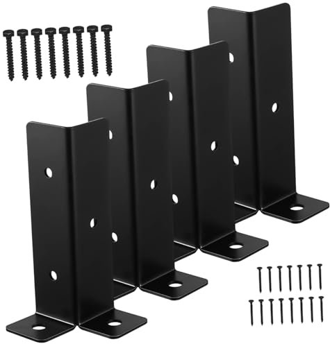 SEWOART Zaunpfostenhalterungen Aus Eisen Verstellbar Für Terrassen Zäune Pergolen Wetterfest Installieren