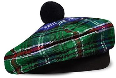 UMAM Tam o' Shatner Tammy-Mütze aus Acrylwolle, traditionell, flache Motorhaube, Kilt, viele Tartans, Kirby Family, Einheitsgr��e
