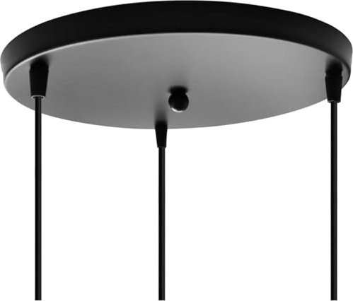 Générique Lustre Plafond Auvent-3 Trous Luminaires Pendentif Lampe Disque Base Ronde Plafond Plaque Base Suspension Accessoires D'Éclairage Blanc (black)