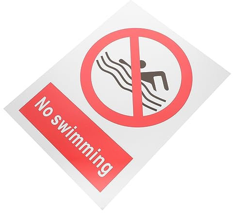 Mipcase Panneau De Sécurité Pour Piscine - Interdiction De Nager Avec Étiquette Davertissement Pool Decals Uk