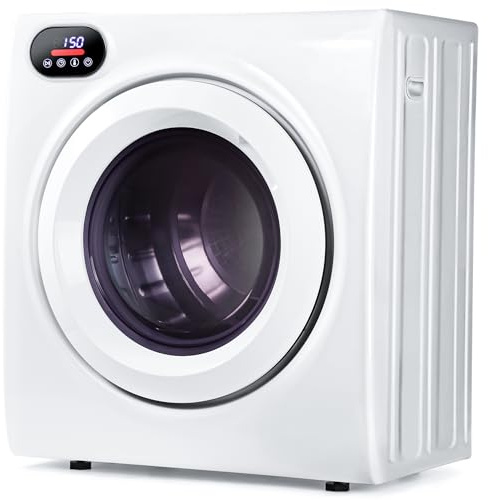 Euhomy Sèche-linge portable avec tuyau d'échappement, quatre fonctions de séchage, sèche jusqu'à 9 livres de vêtements, mini sèche-linge 1400 W avec revêtement en acier inoxydable, adapté pour