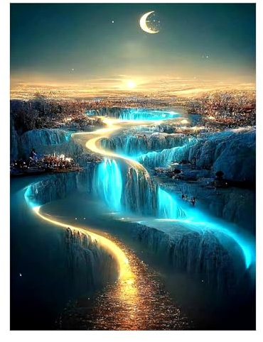 GADITIEK 5D Diamond Painting Set für Erwachsene, Ich liebe Strand Kunstsets, Erwachsene Full DIY-Diamantmalerei als Geschenk, Wanddekoration für Wohnzimmer und Schlafzimmer Wanddeko (Traummond)