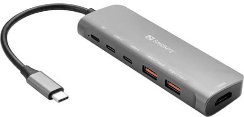 Sandberg USB-C Dock HDMI + 2xUSB-A + 2xUSB-C + PD100W USB-C Dock, 136-65