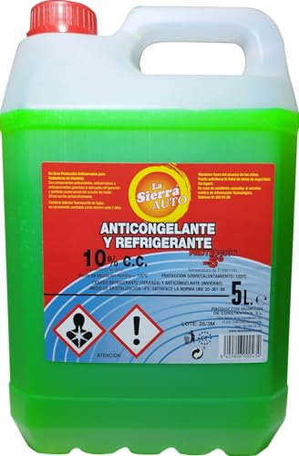 Onlissa Anticongelante Y Refrigerante para Coche 10% c.c. Proteccion -5º 5L (1 Unidad)