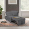 EROMMY Schlafsessel mit bettfunktion,3-IN-1Schlafsofa ausziehbar Klappsofa,verstellbares einarmiges Klappsofa für kleine Räume (Dunkelgrau)