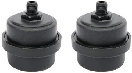 2 Stück Luftkompressor-Schalldämpfer Filter Kunststoffgehäuse Kanister Kolben Schalldämpfer für Gebläse, Luftkompressoren, Kessel (3/8 Zoll PT 16 mm)