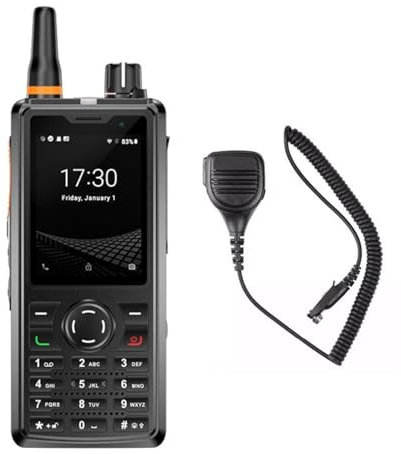 POC Zello Walkie Talkie, F41 4G Mobiltelefon MT6739 Quad Core 1GB+8GB IP54 Wasserdicht Robustes Smartphone PPT NFC SOS GPS Kamera Dual SIM 4600mAh Android 8.1 (F41+Mikrofon)