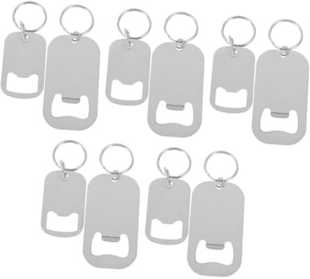 Alipis 10pièces Porte-clés Décapsuleur Plat Décapsuleur Diy Portable Pour Bouteilles De Bière