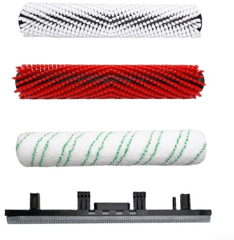Roller Brush With Scraper Strip - Compatible With For Karcher BR30/4C - Floor Scrubber Roller - Scraper Strip Replacement - Microfibre Roller Option(D)