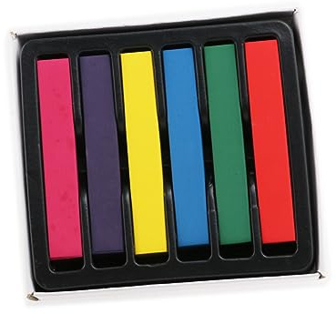 WOONEKY Haarfarben Kreide Satz 6 Farben Temporär Pastell Haarkreiden Selbstgemacht Farbstoff Haarkreide Für Schnelles Färben Und Haartonwechsel