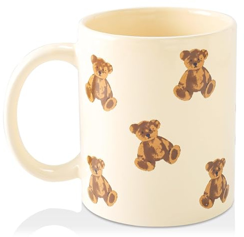 Dermalyx 325ML Niedlicher Teddybär Kaffeetasse Lustige Bär Tassen Süße Geschenke, Keramiktasse Für Zuhause Büro Für Tierliebhaber Lehrer Eltern