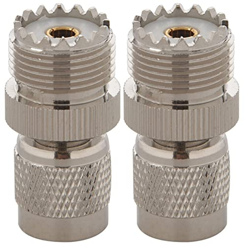 Youbones 2X TNC-Stecker auf PL259 UHF-Adapterbuchse, Silber