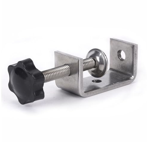 C Clamp Tiger Clamp with Knob, Stainless Steel Desk Clamps, Woodworking Welding Building Tool (Clamping Range 0-14mm)