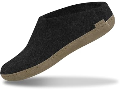 glerups dk B Slipper Mixte Adulte Pantoufles en Feutre,Chaussons, Noir (Charcoal),43 EU