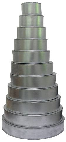 EUROTINS 11 Tier Multilayer Birthday Wedding Anniversary Cake Tins -4,5,6,7,8,9,10,11,12,13,14 (11 Tier Round)