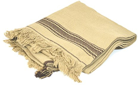 Desert Dress AFGHAN HERREN große Decke Wollschal langer Schal-Verpackungs-GESCHENK PATU WINTER HEAD NEU (Cream)