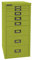 BISLEY MultiDrawer, 29er Serie, DIN A4, 8 Schubladen, Metall, 604 Grün, 38 x 27.9 x 59 cm