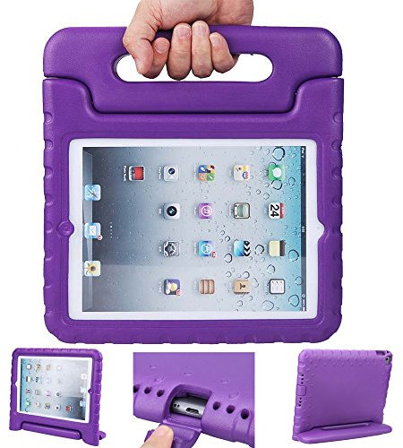 imp – Kiddie case Light weight shock Proof Convertible Handle stand Kids friendly for Apple iPad Generation con retina display viola Purple Ipad Mini 123