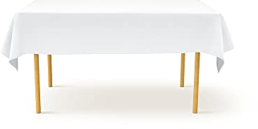 TexDeko blickdichte Tischdecke 130x220 cm abwaschbar wiederverwendbar rechteckig pflegeleicht knitterarm Premium Made in EU Weiß