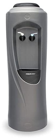 Hydrate Direct Core Bottled Water Cooler Dispenser | Floor-Standing Water Machine, Easy to Sanitise & Maintain. Perfect for Home and Office, Dispenses Ambient & Chilled Water – Grey/Black