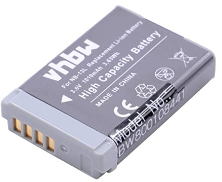 vhbw batteria compatibile con Canon PowerShot SX740HS fotocamera digitale DSLR (1010mAh, 3,7V, Li-Ion)