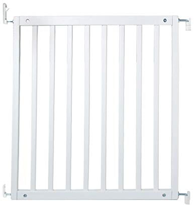 Safetots Simply Secure Barrera de Madera, 72 cm - 79 cm, Blanco, Barrera para escaleras de Madera, Barrera para bebés atornillado, Barrera de Seguridad Elegante y práctica