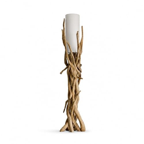 Bressmer VILLA Premium-Qualität Treibholz-Stehlampe (Weiß)