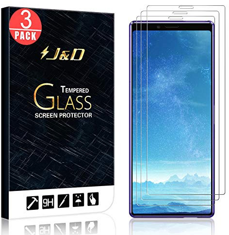 J&D Aktualisierte Version Kompatibel für Sony Xperia 1 Gehärtetes Glas Schutzfolie, 3-Pack Vorgespanntes Glas Nicht Ganze Deckung Displayschutz für Sony Xperia 1 Gehärtetes Glas Displayschutzfolie