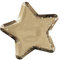 Ginger Ray Gold Star Shaped Paper Party Plates 8 Pack Christmas Party or New Year
