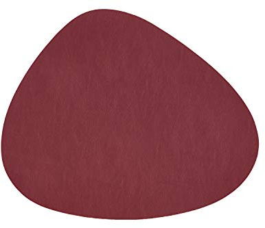 Haus und Deko Platzset Lederoptik nierenförmig rot ca. 37 x 44 cm Platzdeckchen Tischset antibakteriell