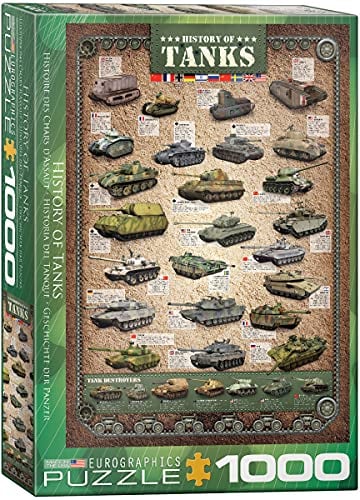 empireposter Die Geschichte der Panzer - 1000 Teile Puzzle im Format 68x48 cm