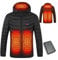 Veste Chauffante Homme et Femme,Veste Chauffante électrique Veste Chauffant USB Vêtements Chauffant électrique Hiver ChLéger Manteau Doudoune Veste Capuche Noir L