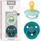 BIBS Colour Schnuller 2er-Pack, BPA-frei, Kirschform Nippel. Naturkautschuk/Latex, Hergestellt in Dänemark. Größe 2 | 6+ Monate | 2-Pack, Nordic Mint/Forest Lake