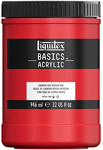 Liquitex Basics Acrylique Pot 946 ml Rouge Cadmium Moyen Imitation ROW