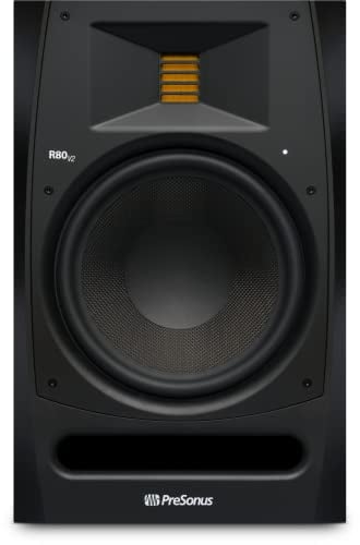 PreSonus R80 V2, Monitor da Studio Polivalente, Chiaro e Preciso con Controlli di Ottimizzazione Acustica e Tweeter AMT per una Scena Sonora Estesa e una Risposta Transitoria Eccezionale