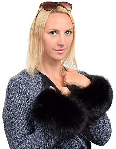 FOX FASHION Pelzmanschetten aus Fuchsfell Pulswärmer Armstulpen Pelz Fuchs Fell Stulpen Manschetten Fellstulpen Echpelz Echtfell Echt