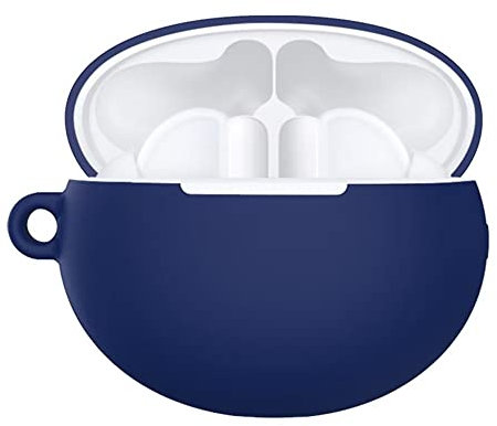 FTRONGRT Bluetooth Earphone Case for Huawei Freebuds 5i, Silicone, Shockproof, Carrying Case, Compatible Huawei Freebuds 5i Bluetooth Earphone. Navy Blue