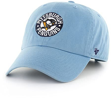 Herren Pittsburgh Penguins Vintage 1968 Logo Clean Up verstellbare Mütze – Einheitsgröße, Blau, Hell, blau, Einheitsgr��e