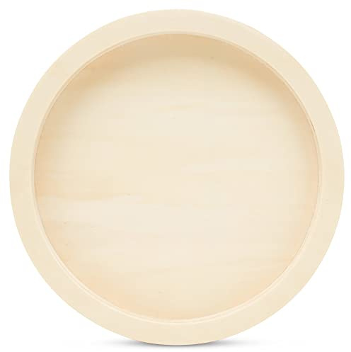 Woodpeckers Circle Wood Panel 12-1/8 inch Diameter, Pack of 1 Round Canvas Boards, Unfinished Wooden Trays for Crafts & Painting, by