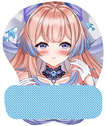 Fonyellpad 3D Maus Pad mit Handgelenkstütze Weiches Silikongel Gaming Mousepad Japan Mode Geschenk Home Gamer PC Accessoires (Version 1)