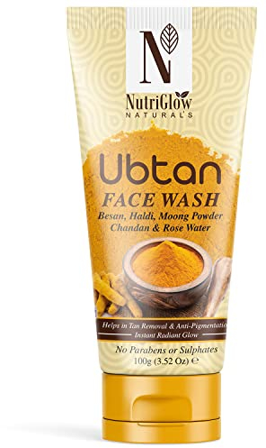 Nutriglow Natural’S Ubtan Face Wash for All Skin Types with Haldi, Chandan & Rose Water, 100G