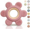 CAJA Beißring Baby - Zahnungshilfe - Beissring Blume - Beißspielzeug - Zahnen - Nursing - Zubehör Silikon für Babys (deep pink)