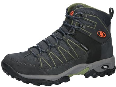 Brütting Unisex Mount Pinos High Trekkingsstiefel, anthrazit/grün/orange, 45 EU